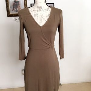 Bebe Olive Green Wrap Dress